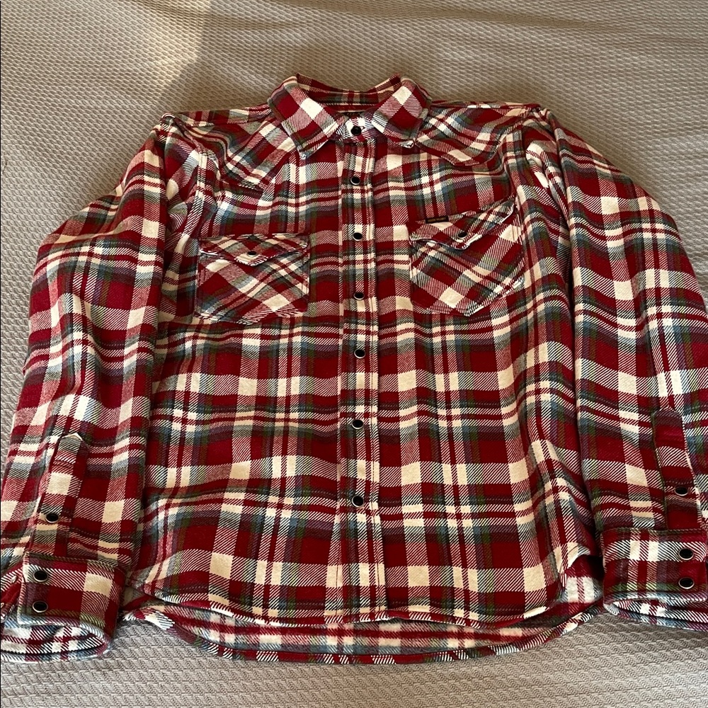 Iron Heart Ultra heavy flannel crazy check western shirt